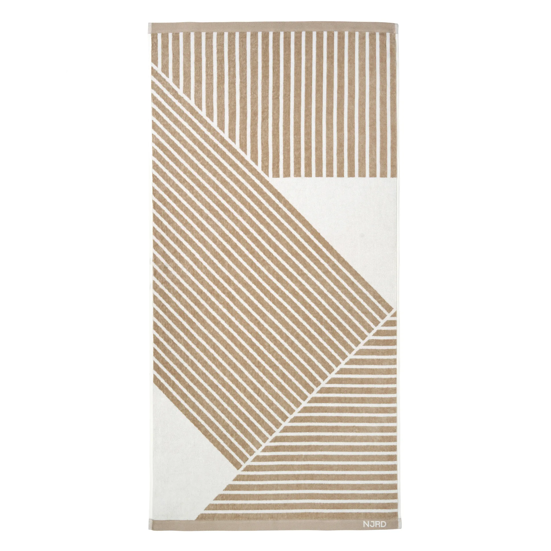 Serviette Stripes 70x140 cm , Beige NJRD