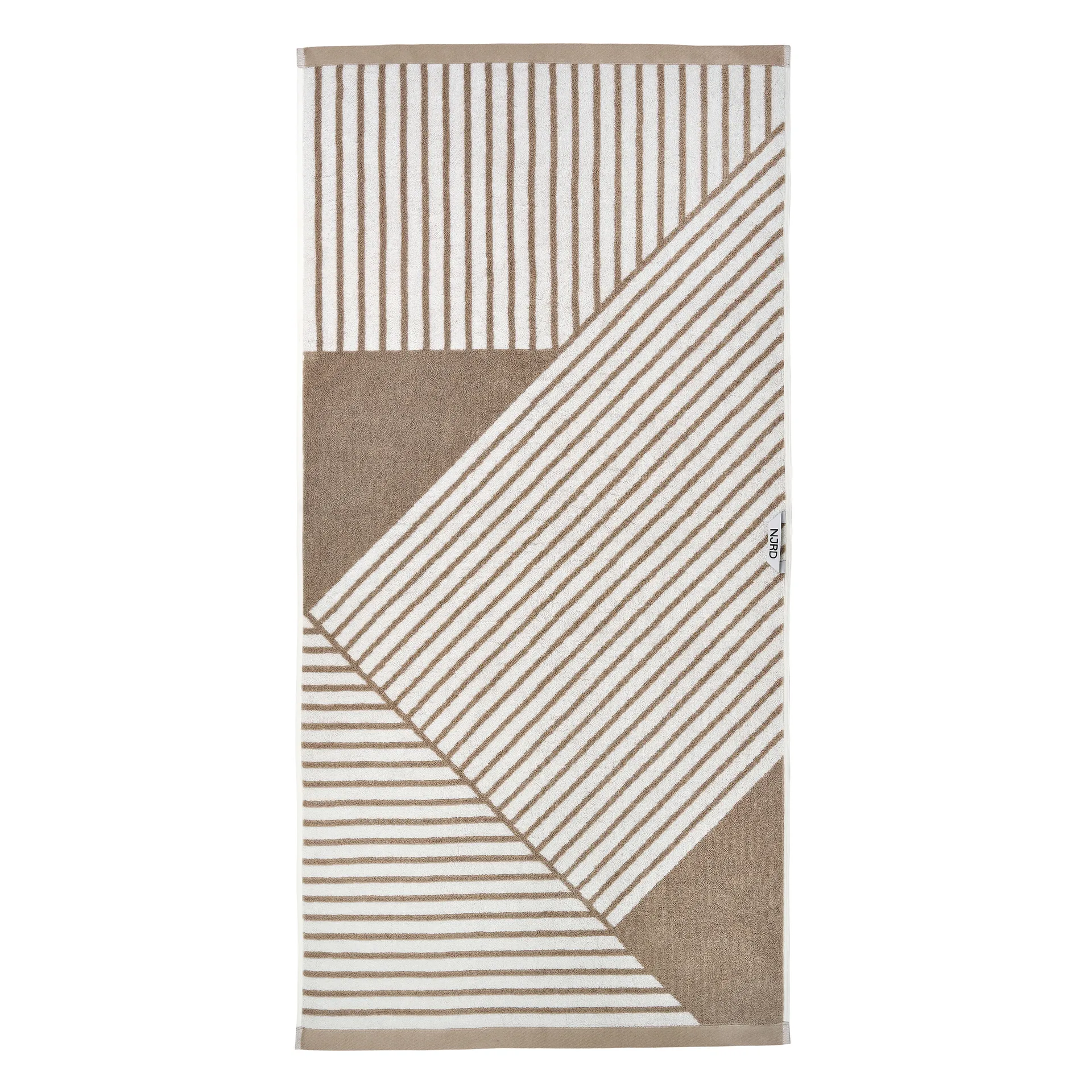 Serviette Stripes 70x140 cm , Beige NJRD