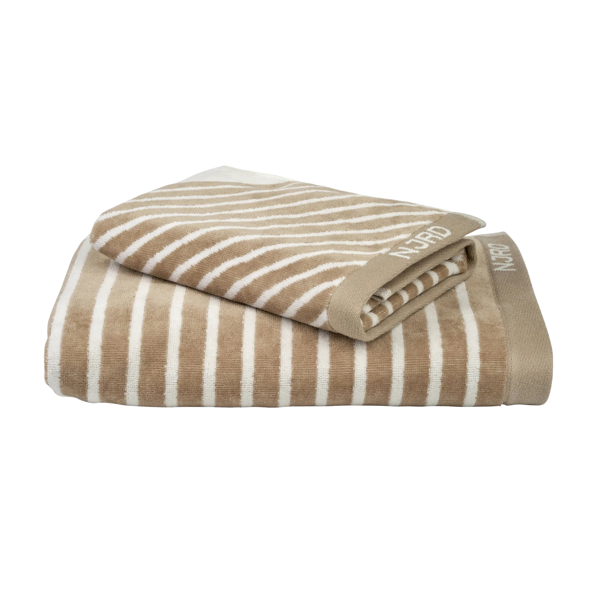Serviette Stripes 70x140 cm , Beige NJRD