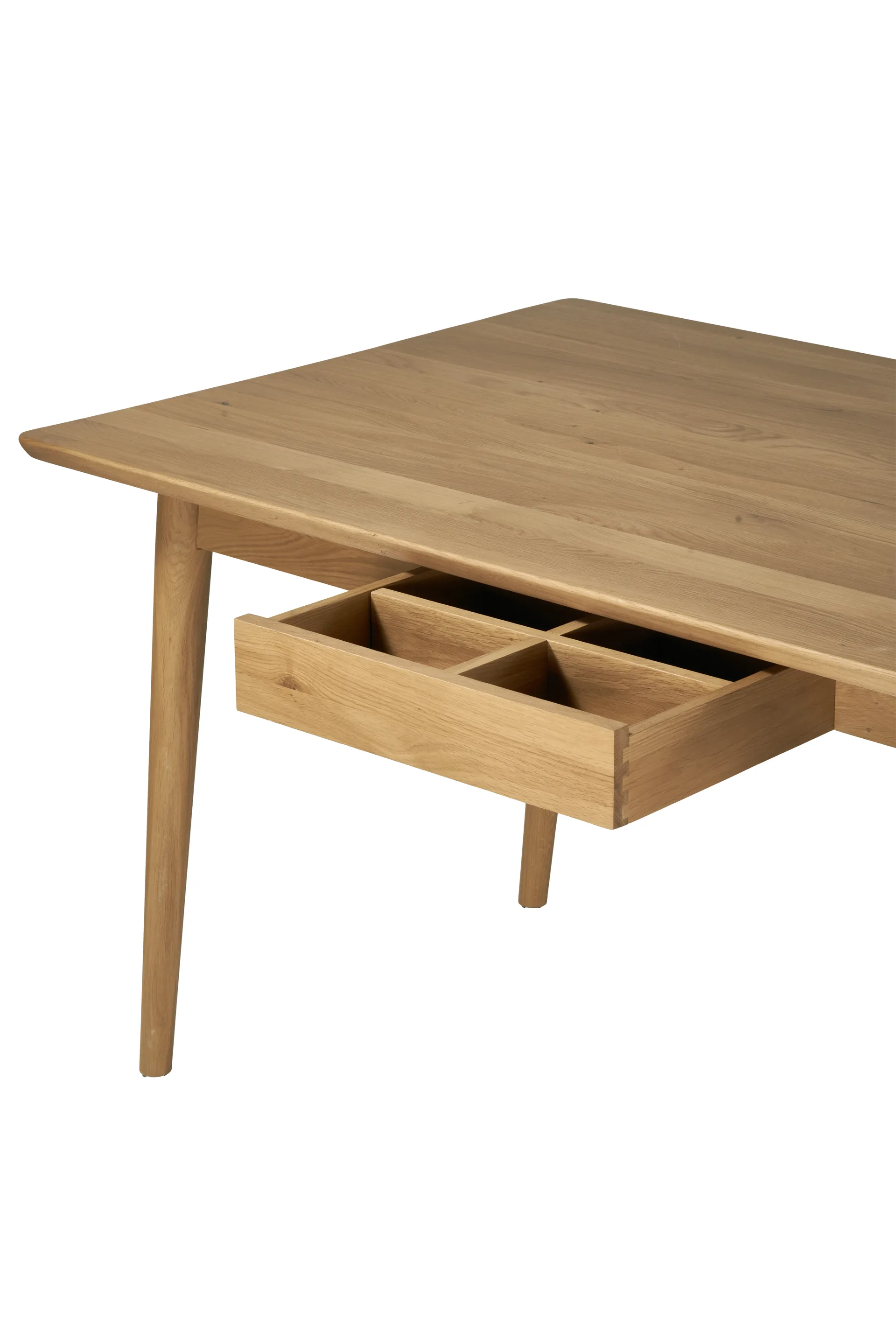 Table à manger VIOR 120 cm + chaise lot de 4 – Chêne laqué‑naturel,  NJRD