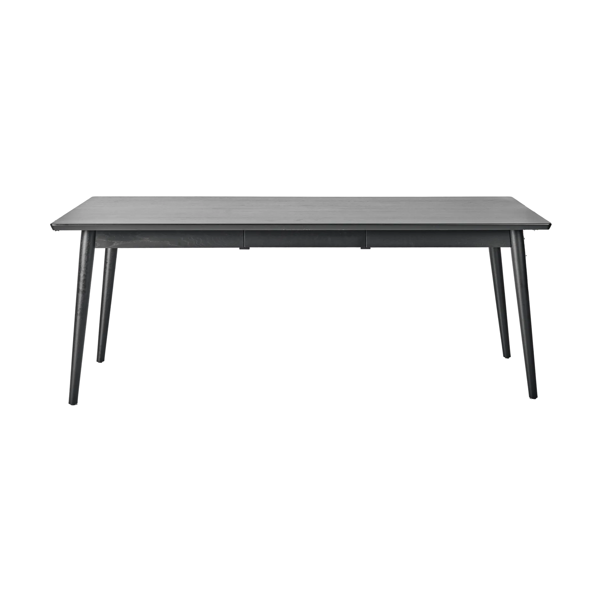 Table à manger VIOR 90x200 cm, Chêne laqué noir NJRD