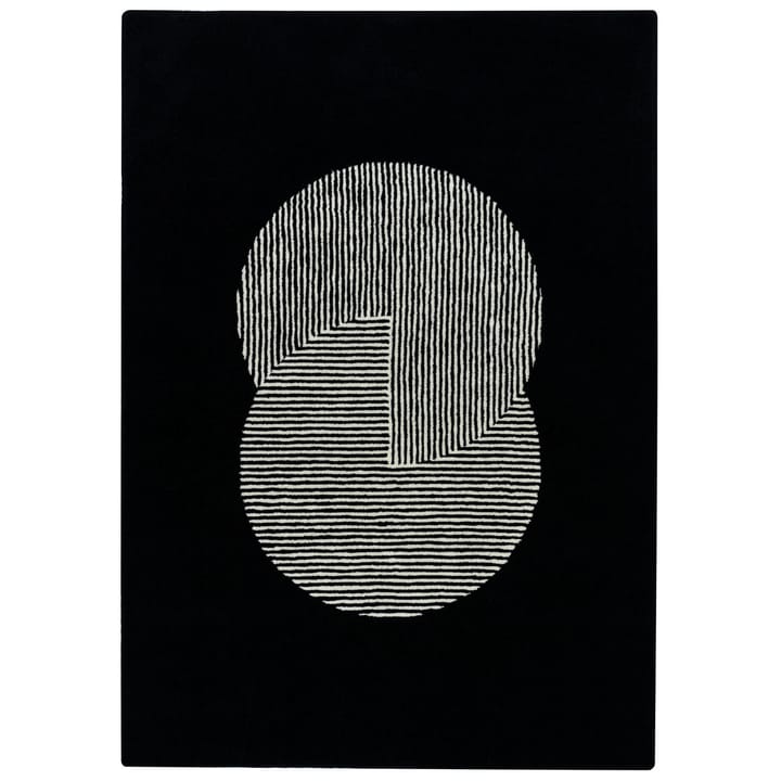 Tapis en laine Circles noir - 200x300 cm - NJRD