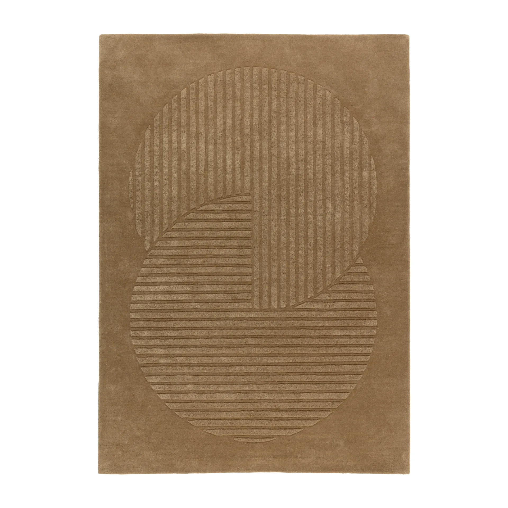 Tapis en laine Levels circles beige, 170x240 cm NJRD