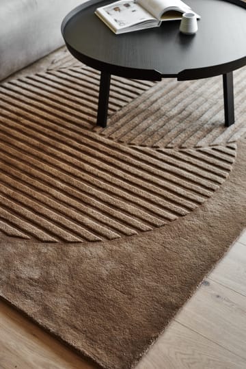 Tapis en laine Levels circles beige - 170x240 cm - NJRD