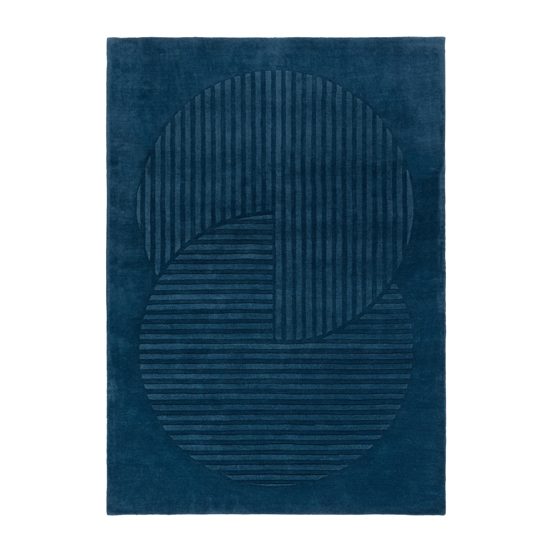 Tapis en laine Levels circles bleu, 170x240 cm NJRD