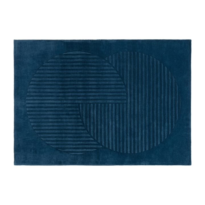 Tapis en laine Levels circles bleu - 170x240 cm - NJRD
