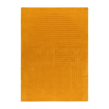Tapis en laine Levels circles jaune - 170x240 cm - NJRD