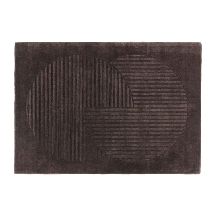 Tapis en laine Levels circles marron - 170x240 cm - NJRD