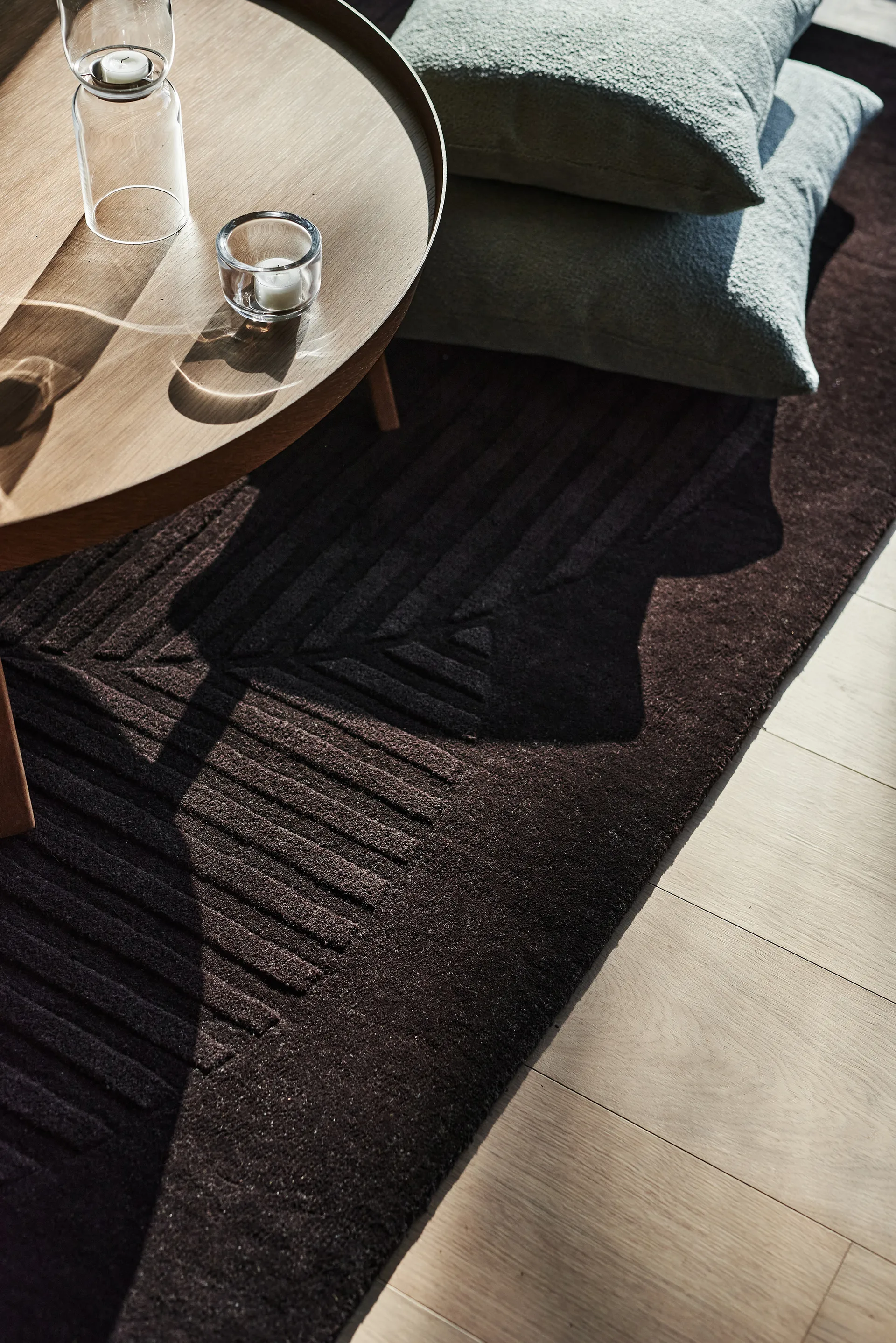 Tapis en laine Levels circles marron, 200x300 cm NJRD