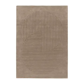 Tapis en laine Levels Circles - Taupe, 170x240 cm - NJRD
