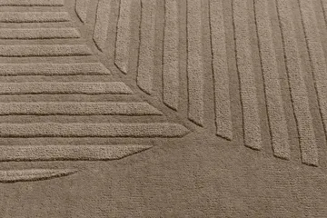 Tapis en laine Levels Circles - Taupe, 170x240 cm - NJRD