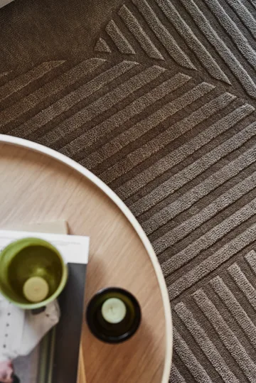 Tapis en laine Levels Circles - Taupe, 170x240 cm - NJRD