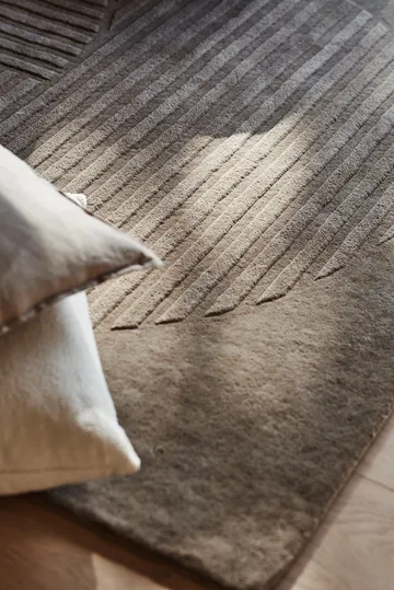 Tapis en laine Levels Circles - Taupe, 170x240 cm - NJRD