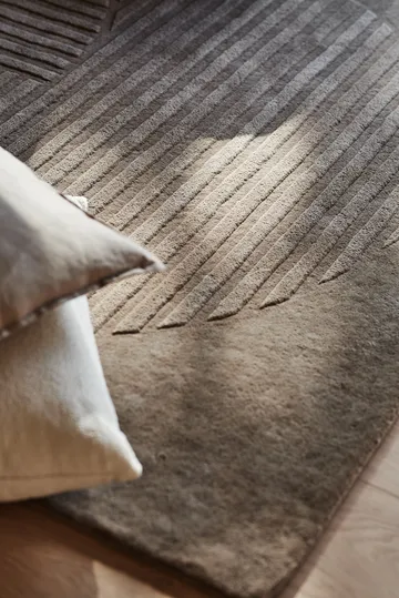 Tapis en laine Levels Circles - Taupe, 200x300 cm - NJRD