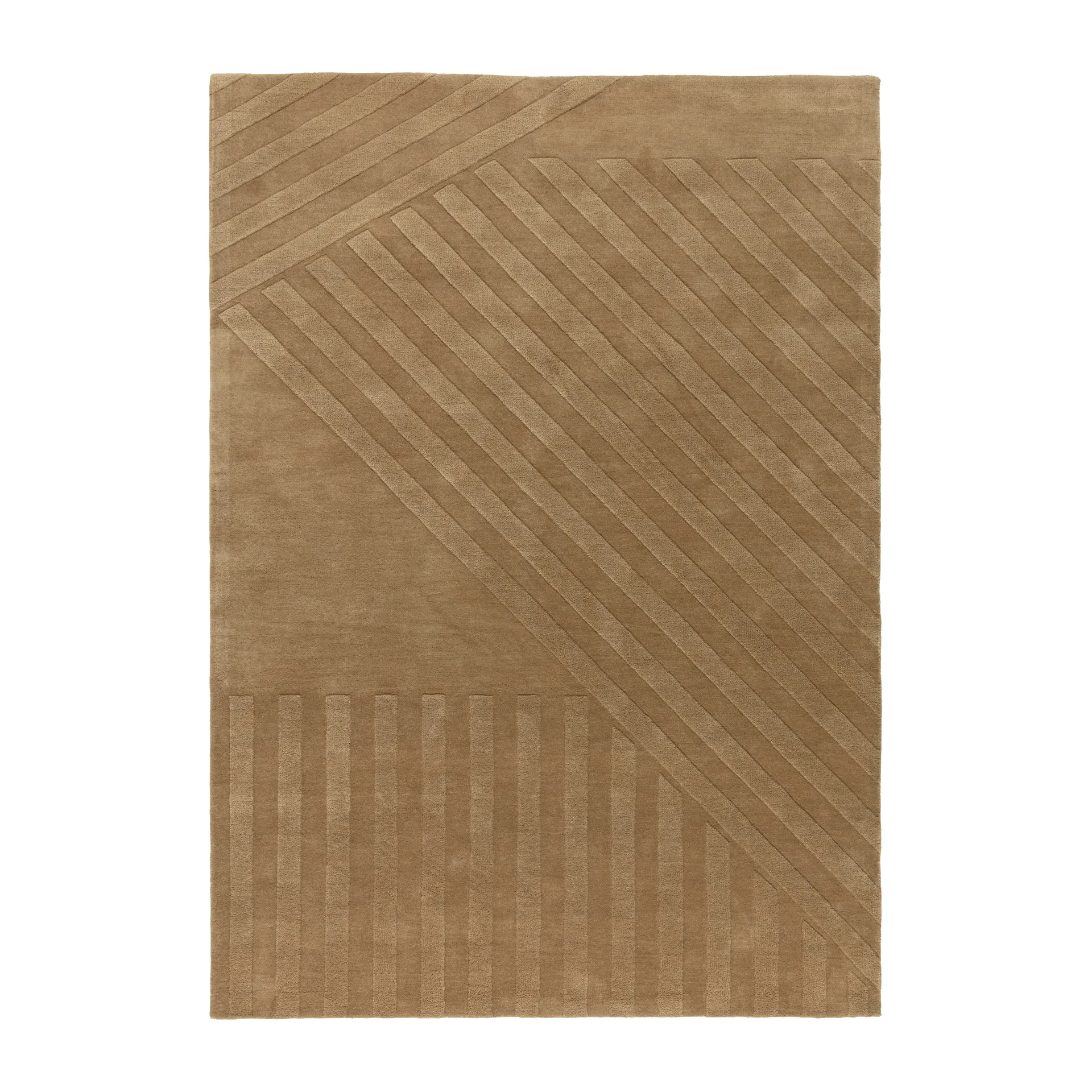 Tapis en laine Levels stripes beige, Stripes beige, 170x240 cm NJRD