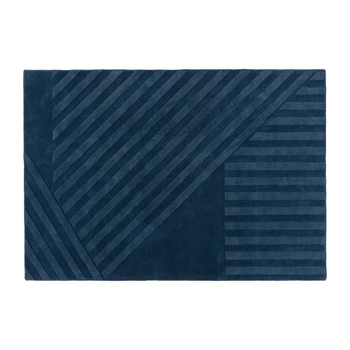 Tapis en laine Levels stripes bleu - 170x240 cm - NJRD