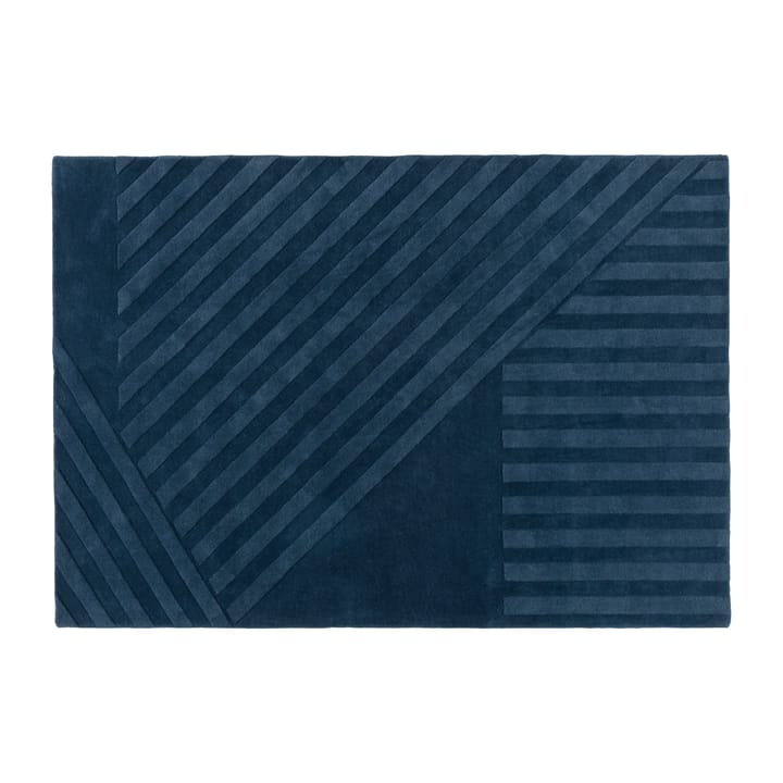 Tapis en laine Levels stripes bleu - 200x300 cm - NJRD