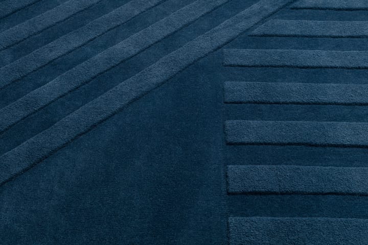 Tapis en laine Levels stripes bleu - 200x300 cm - NJRD
