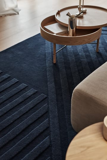 Tapis en laine Levels stripes bleu - 200x300 cm - NJRD