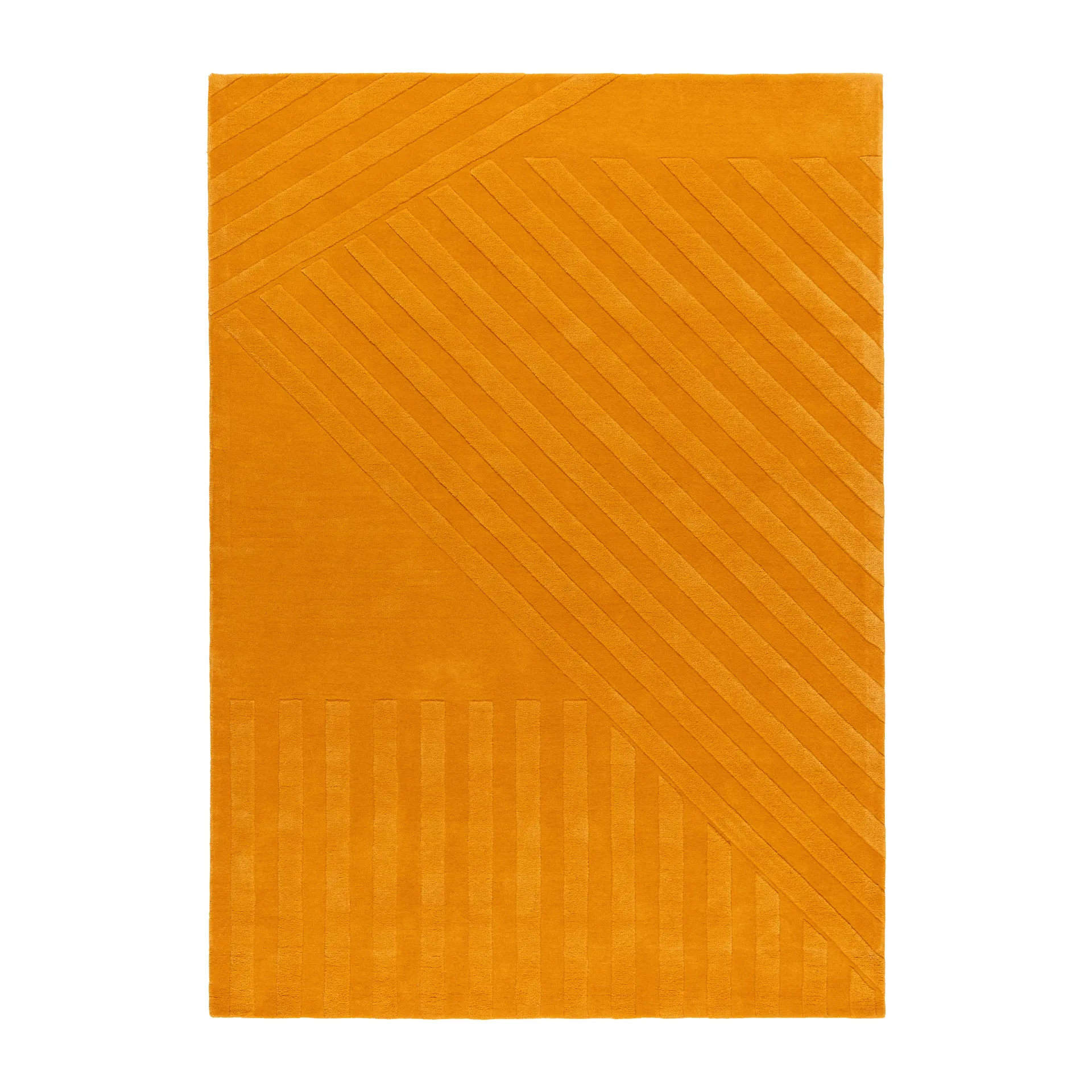 Tapis en laine Levels stripes jaune, 200x300 cm NJRD