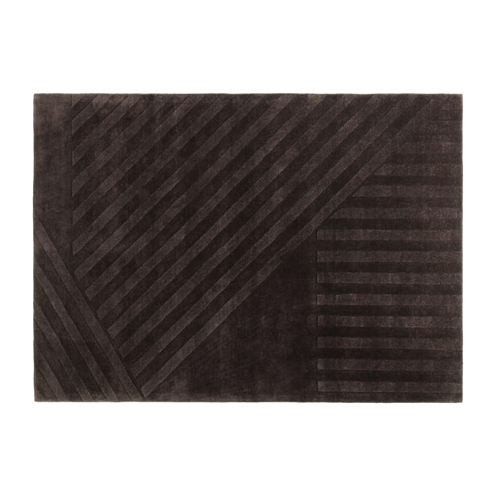 Tapis en laine Levels stripes marron - 170x240 cm - NJRD