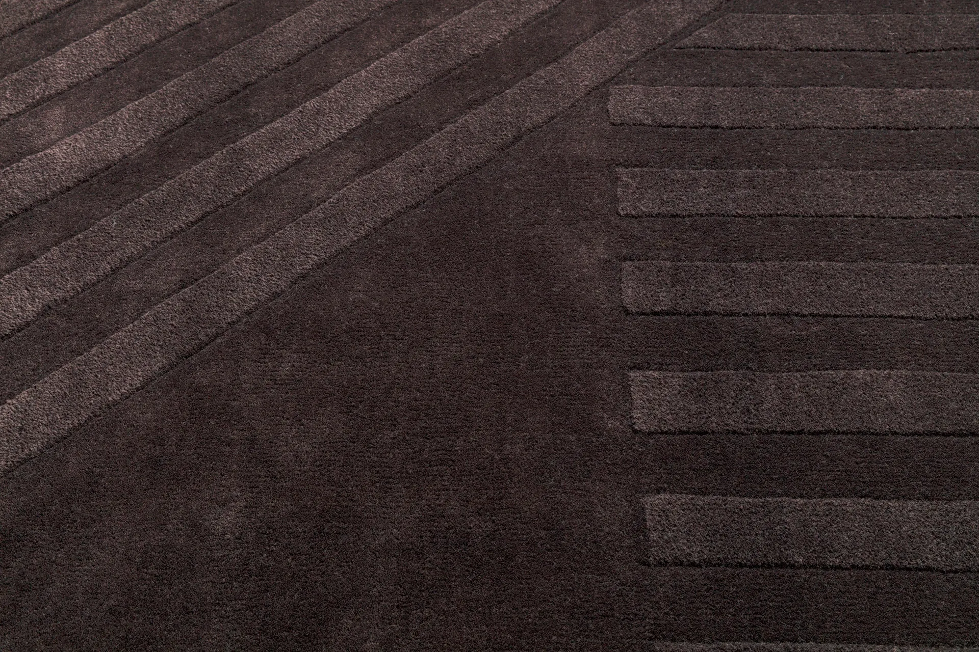 Tapis en laine Levels stripes marron, 200x300 cm NJRD