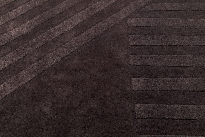 Tapis en laine Levels stripes marron - 200x300 cm - NJRD