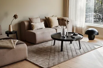 Tapis en laine Levels stripes taupe - 170x240 cm - NJRD