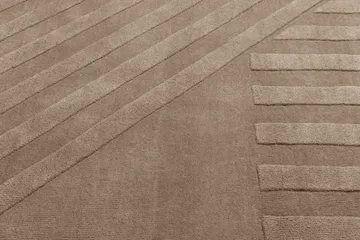 Tapis en laine Levels stripes taupe - 170x240 cm - NJRD