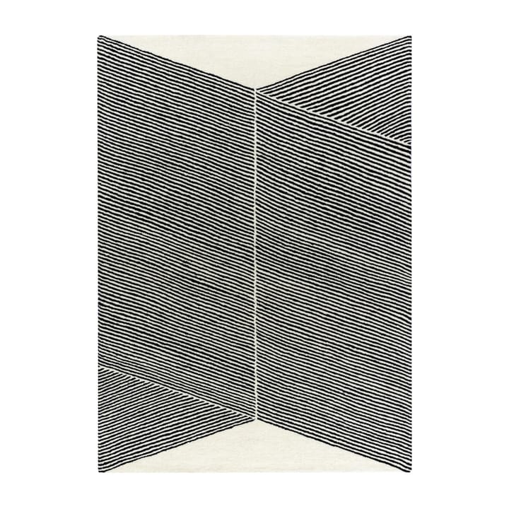 Tapis en laine Rectangles blanc nature - 170x240 cm - NJRD