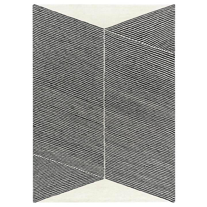 Tapis en laine Rectangles blanc nature - 200x300 cm - NJRD