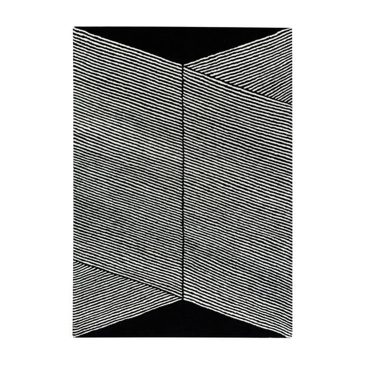 Tapis en laine Rectangles noir - 170x240 cm - NJRD