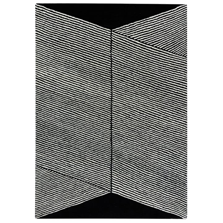 Tapis en laine Rectangles noir - 200x300 cm - NJRD