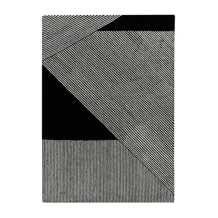 Tapis en laine Stripes noir - 170x240 cm - NJRD