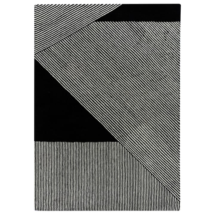 Tapis en laine Stripes noir - 200x300 cm - NJRD