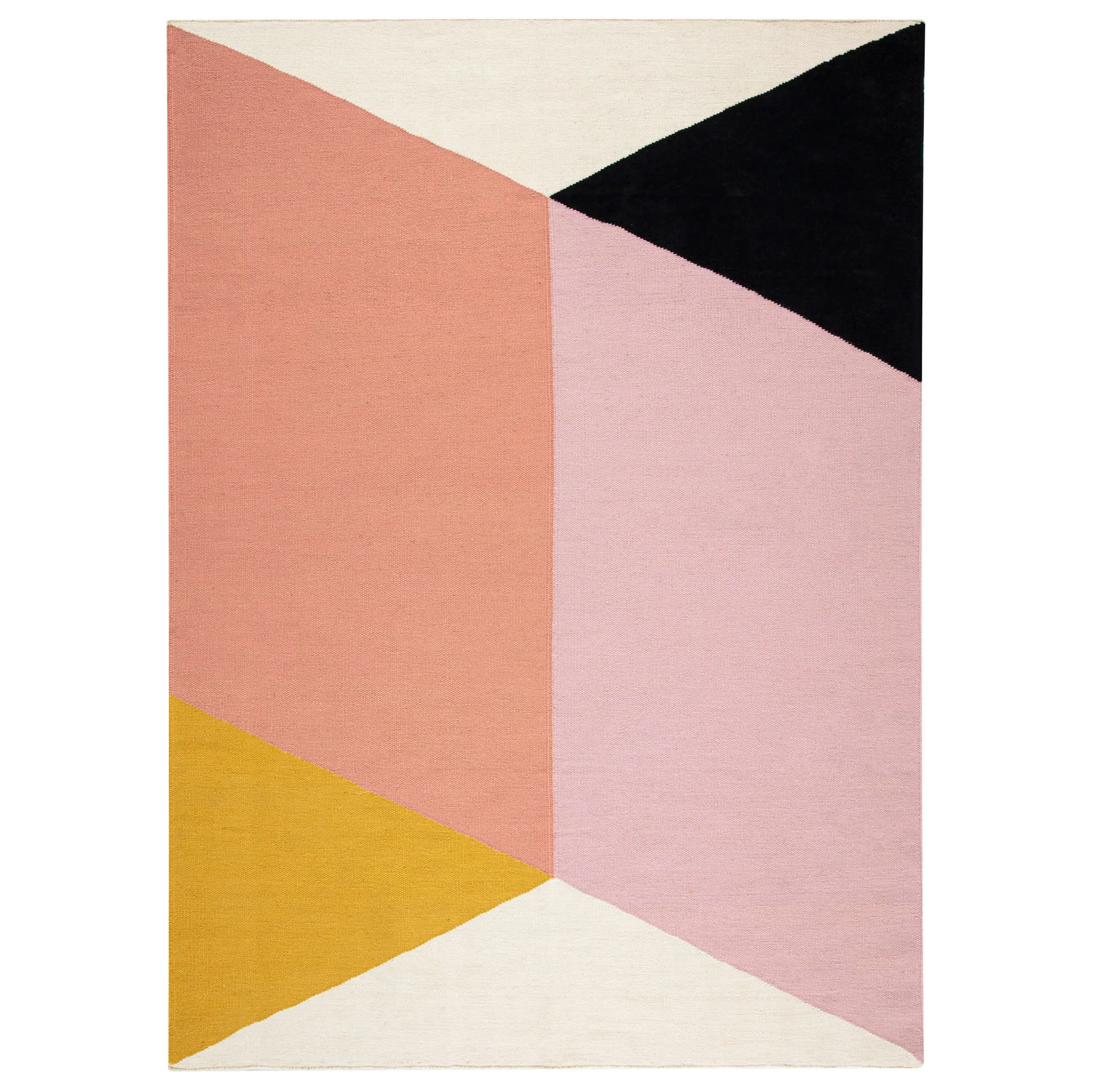 Tapis Kelim Circles blocks rose, 200x300 cm NJRD