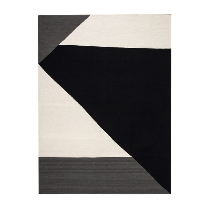 Tapis Kelim Stripes blocks noir - 170x240 cm - NJRD