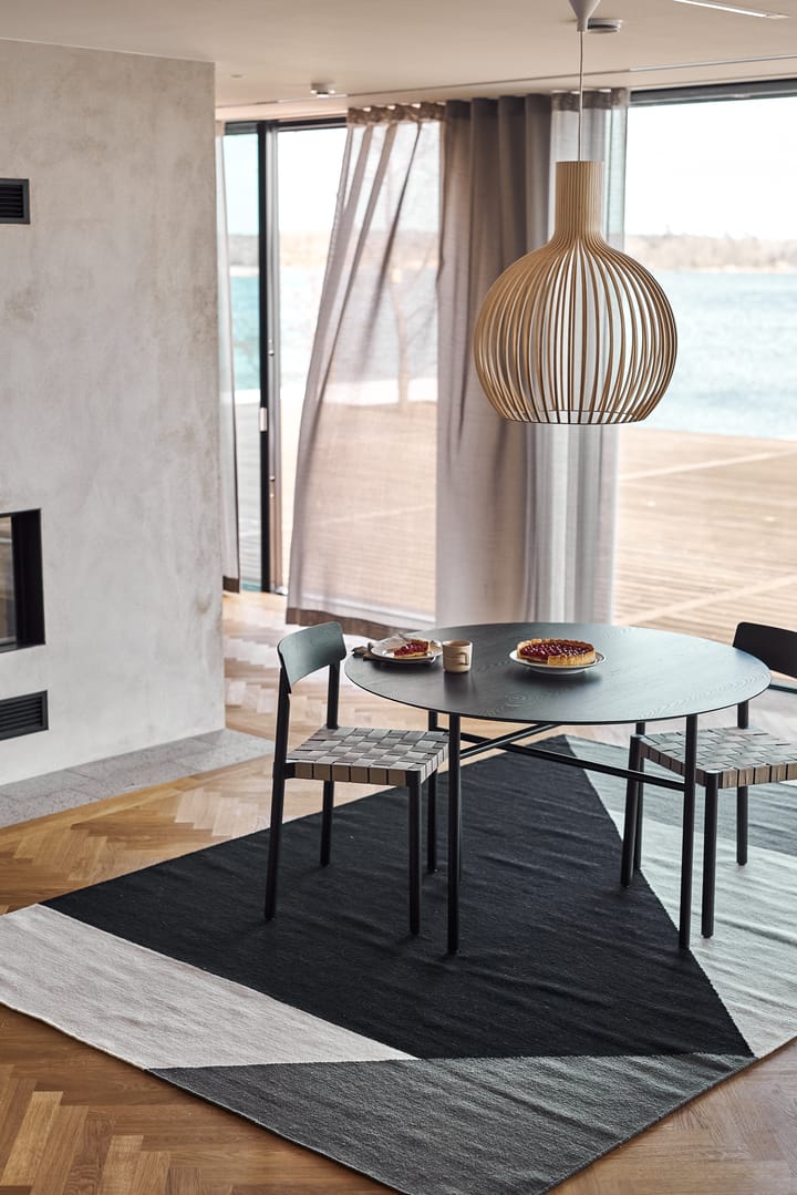 Tapis Kelim Stripes blocks noir, 170x240 cm NJRD
