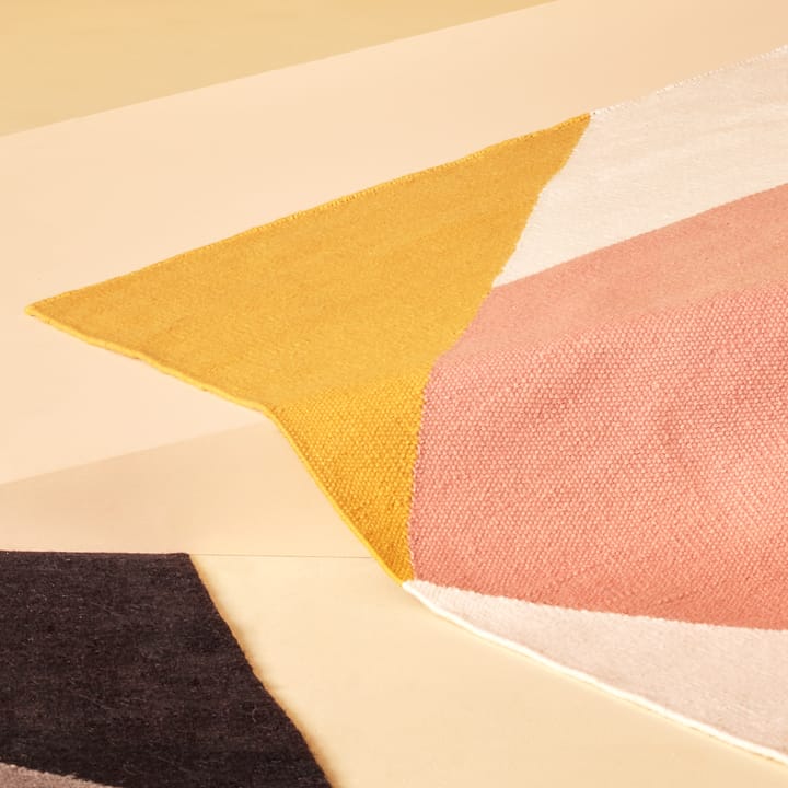 Tapis Kelim Stripes blocks rose, 200x300 cm NJRD