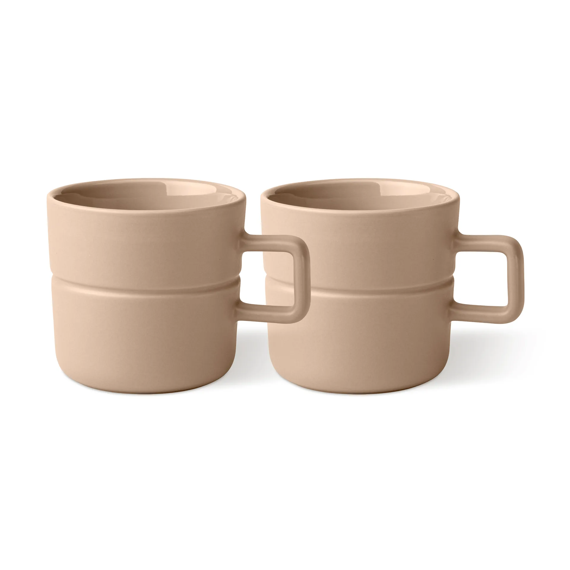 Tasse Lines 30 cl Lot de 2, Beige NJRD