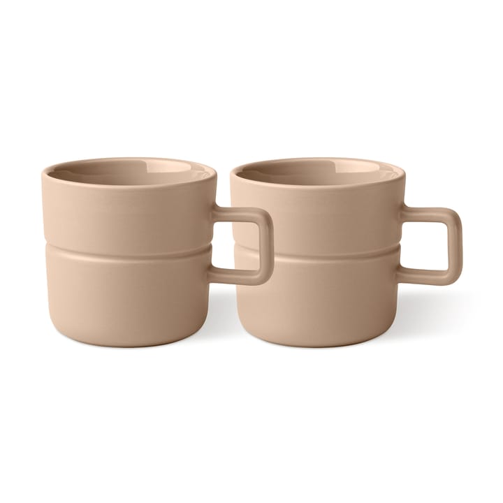 Tasse Lines 30 cl Lot de 2 - Beige - NJRD