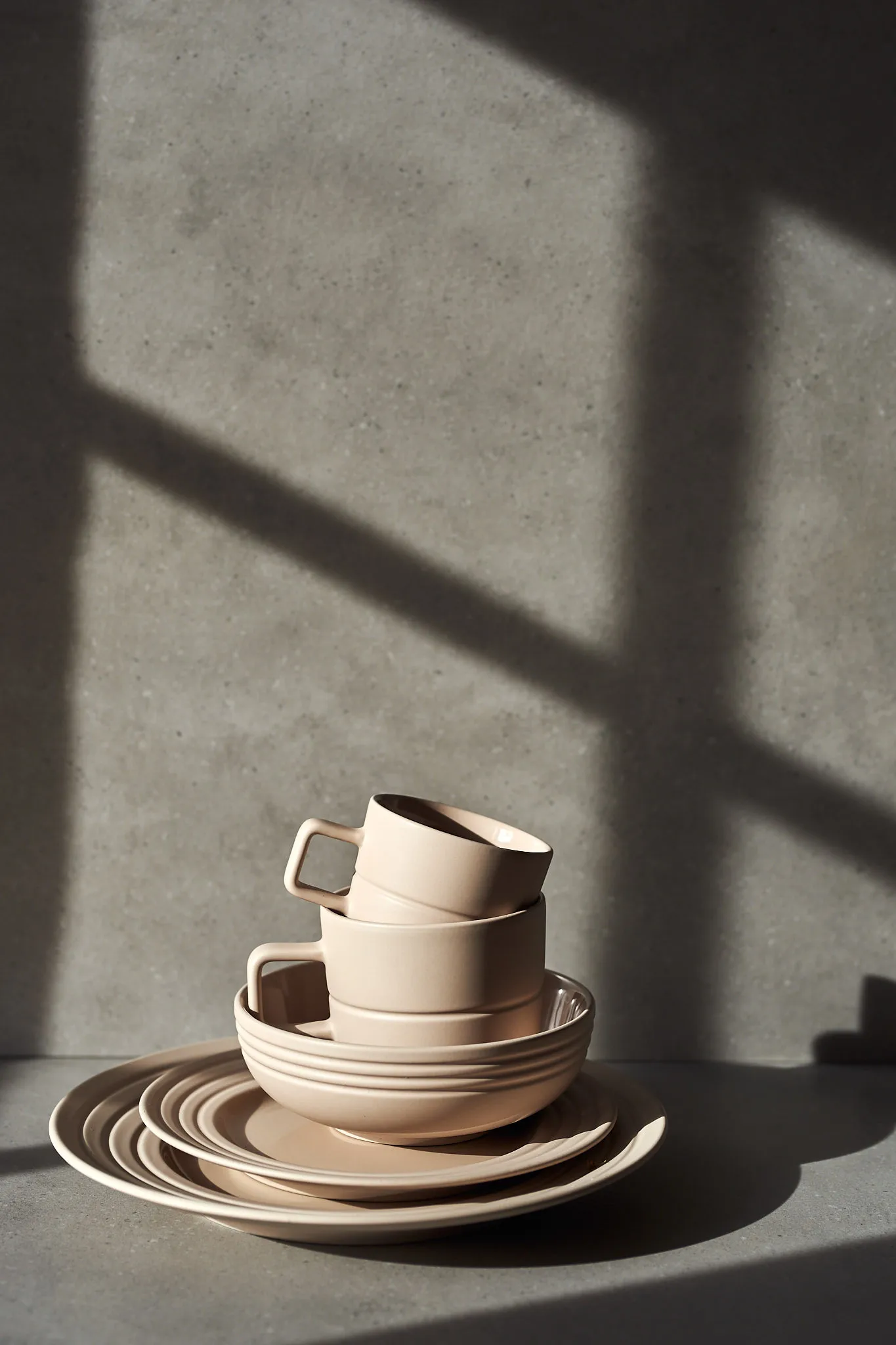 Tasse Lines 30 cl Lot de 2, Beige NJRD