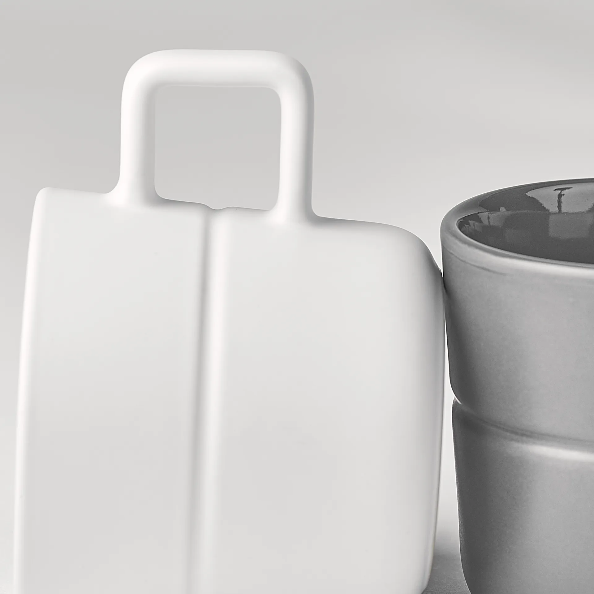 Tasse Lines 30 cl Lot de 2, Blanc NJRD