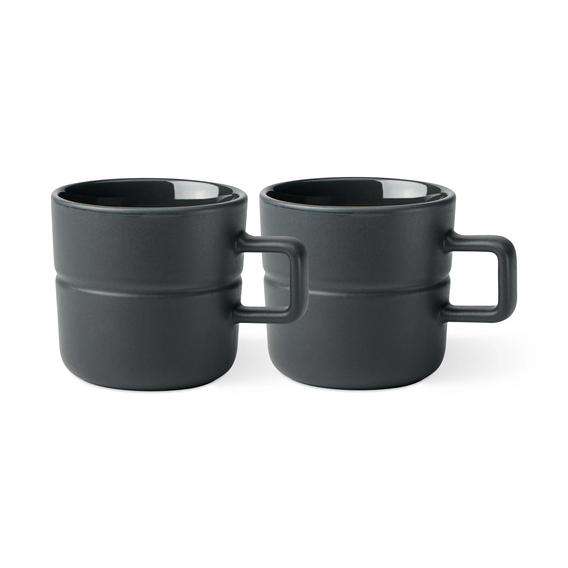 Tasse Lines 30 cl Lot de 2, Gris foncé NJRD