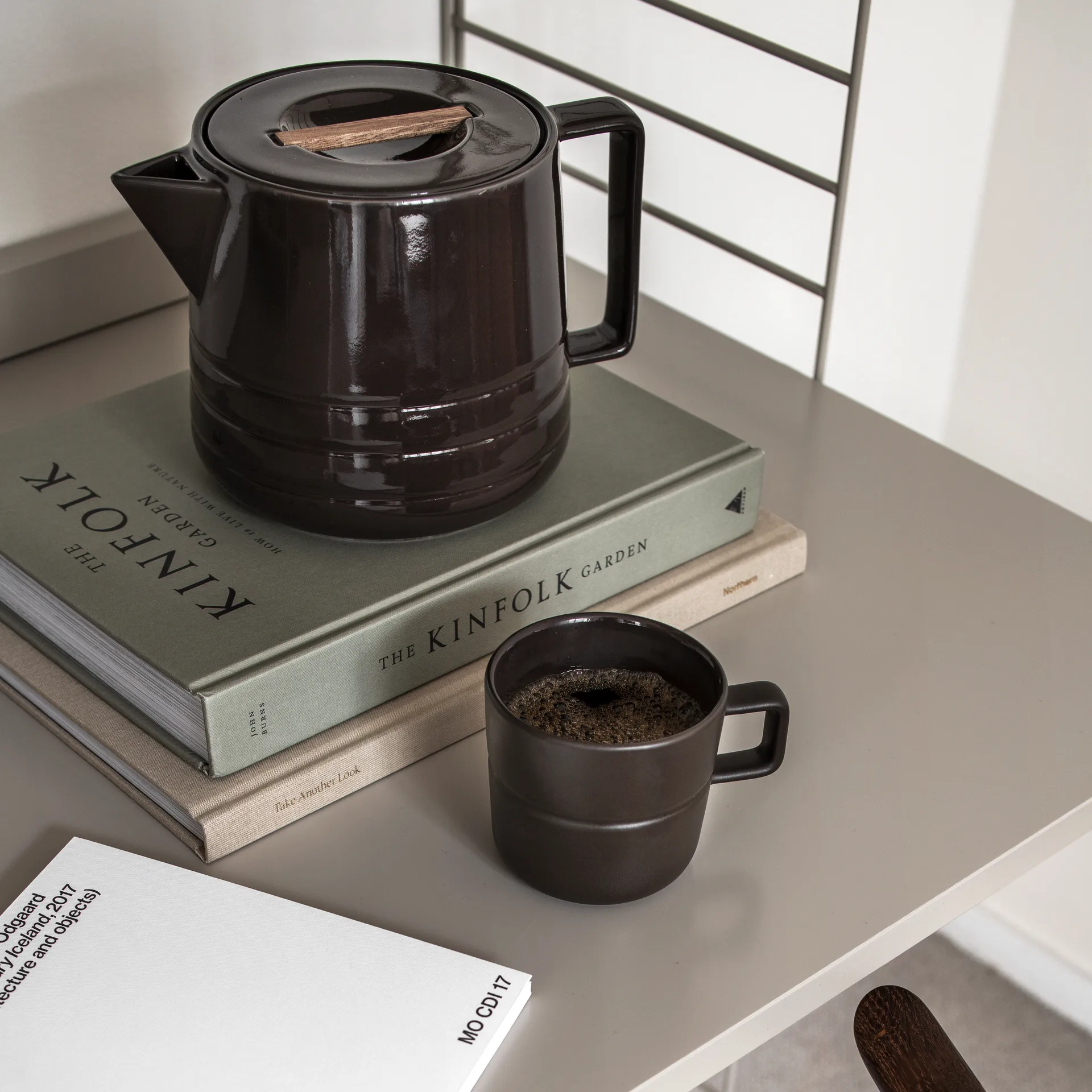 Tasse Lines 30 cl Lot de 2, Marron NJRD