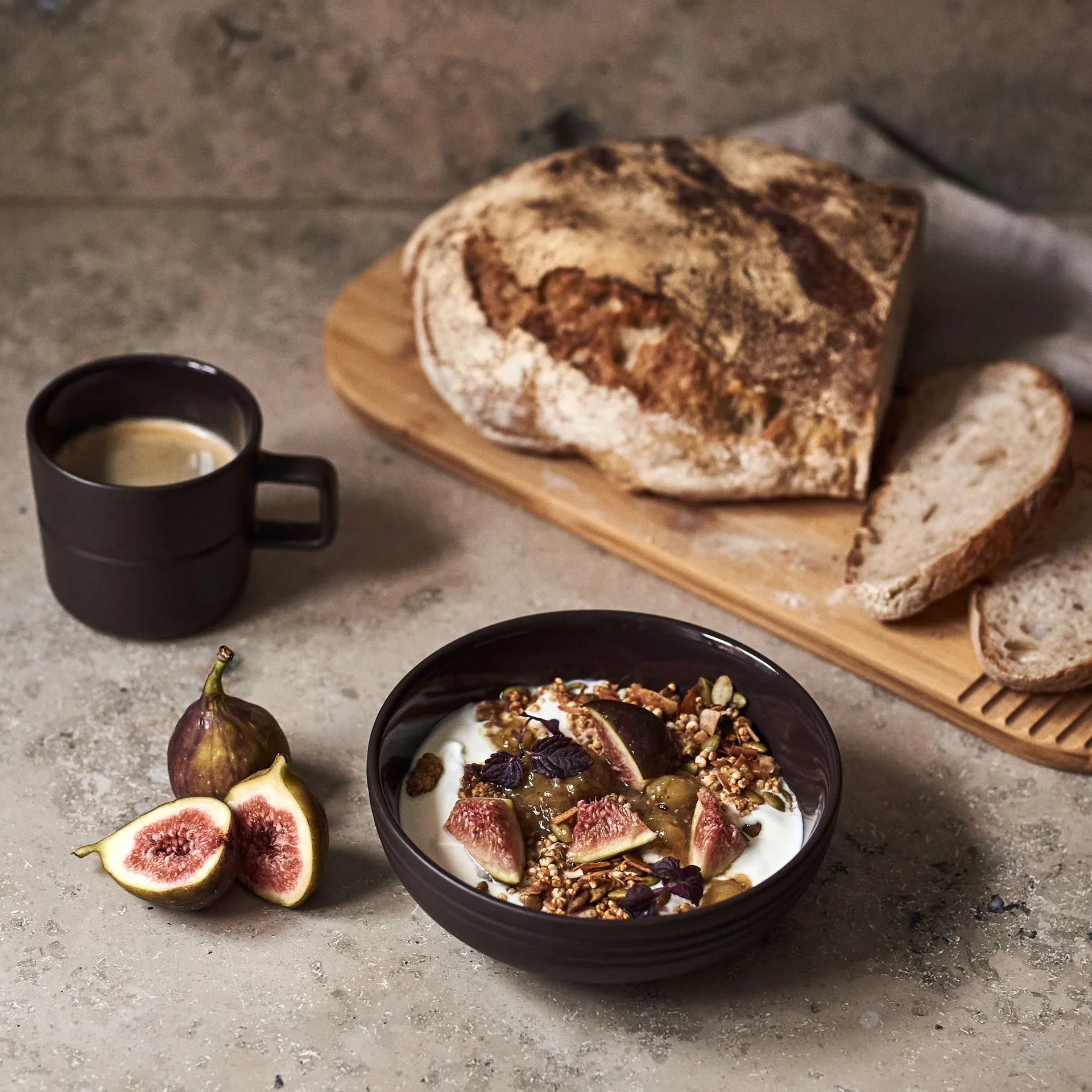 Tasse Lines 30 cl Lot de 2, Marron NJRD