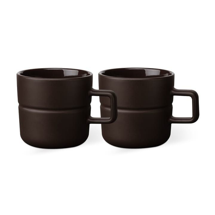 Tasse Lines 30 cl Lot de 2, Marron - undefined - NJRD