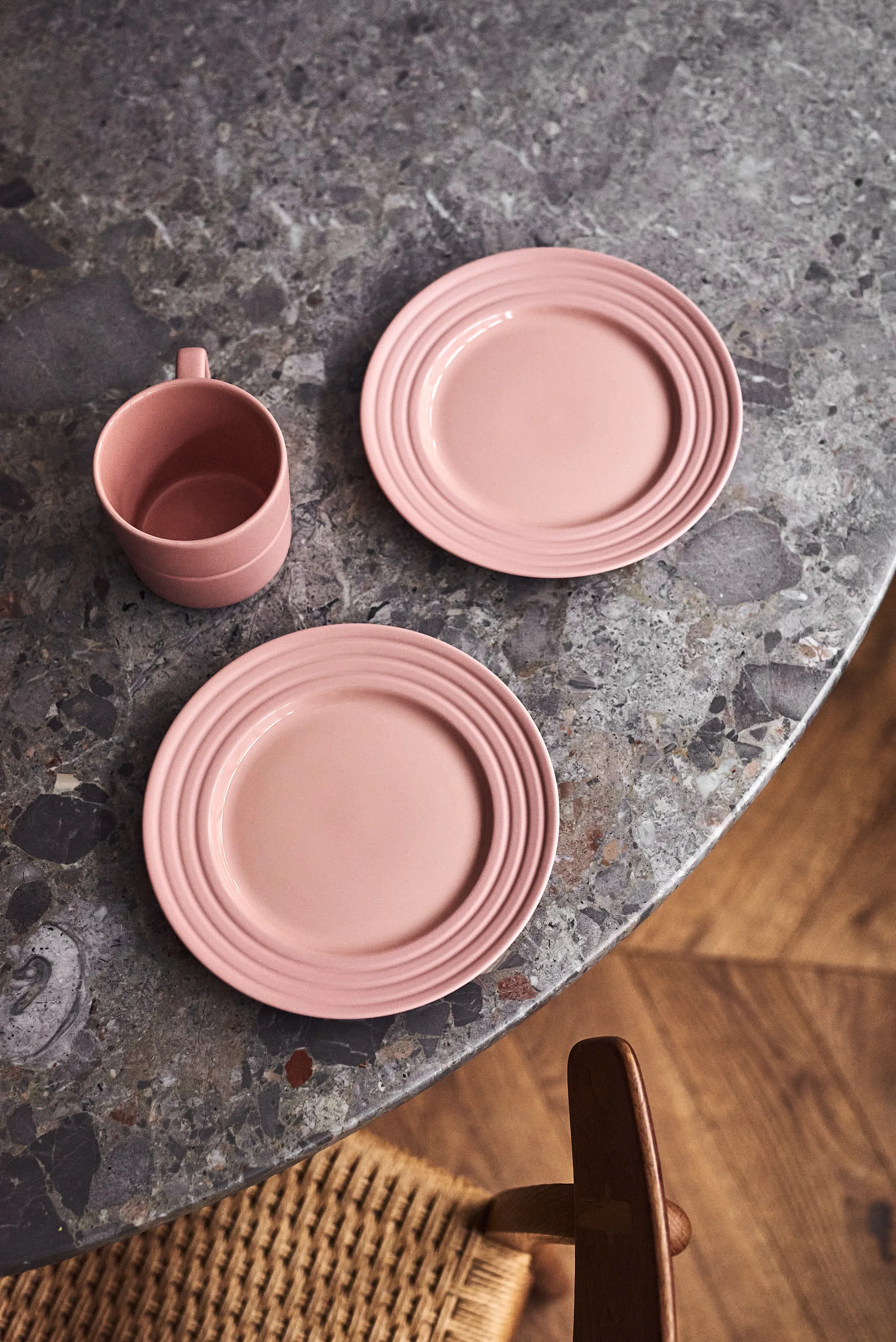 Tasse Lines 30 cl Lot de 2, Rose NJRD