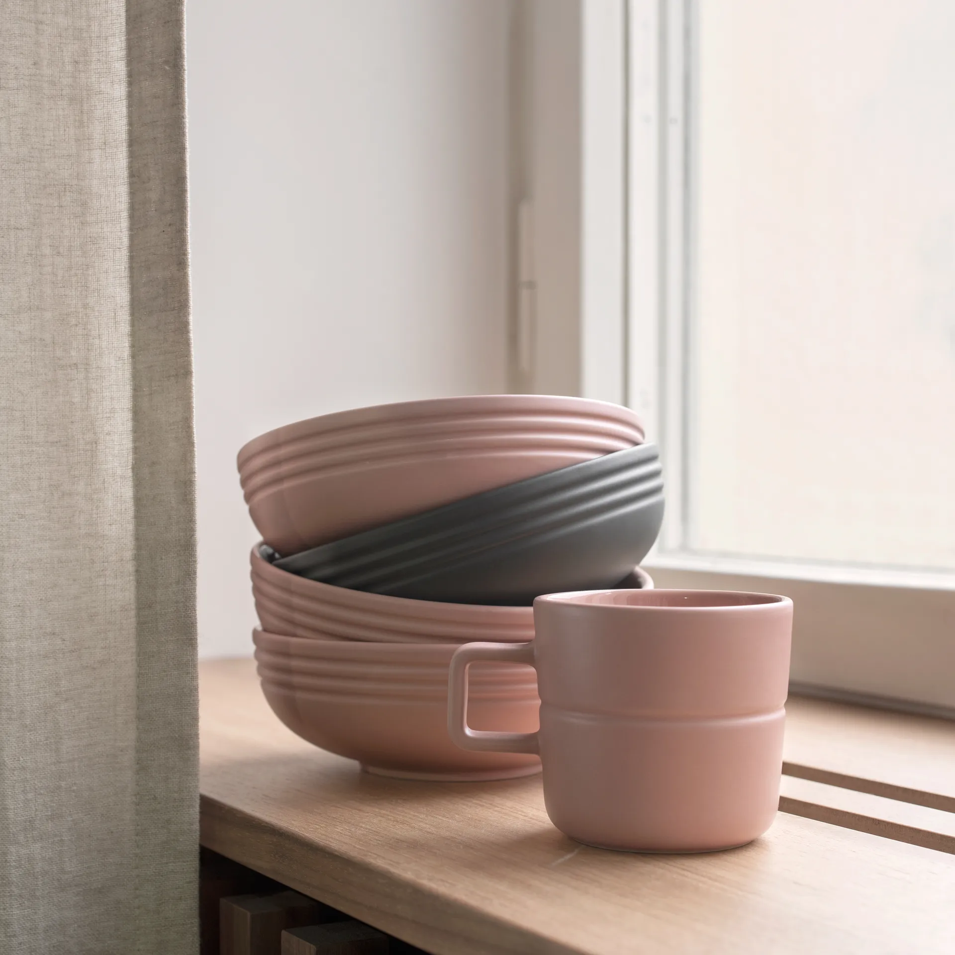 Tasse Lines 30 cl, Rose NJRD