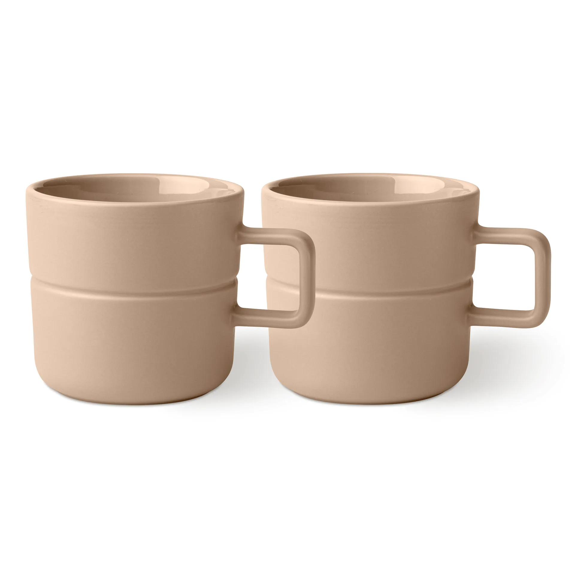 Tasse Lines 50 cl Lot de 2, Beige NJRD